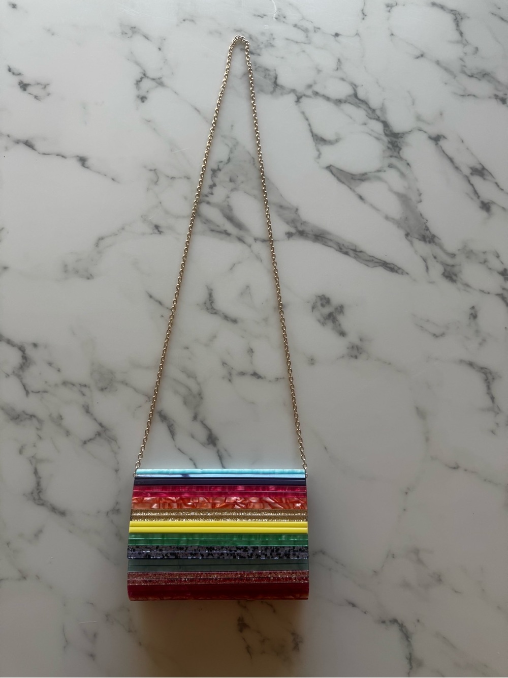Kurt Geiger London Multicolor Striped Shoulder Bag